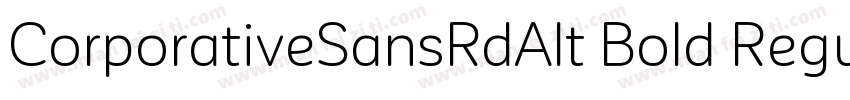 CorporativeSansRdAlt Bold Regular字体转换